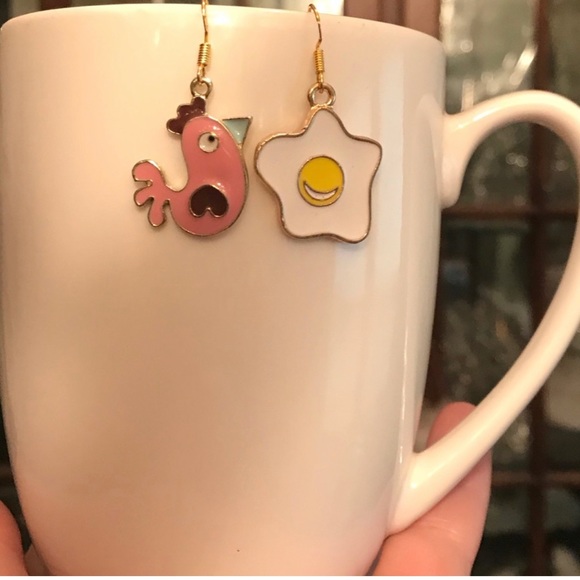 Chicken and eggs earrings in exchange for - Picture 2 of 4